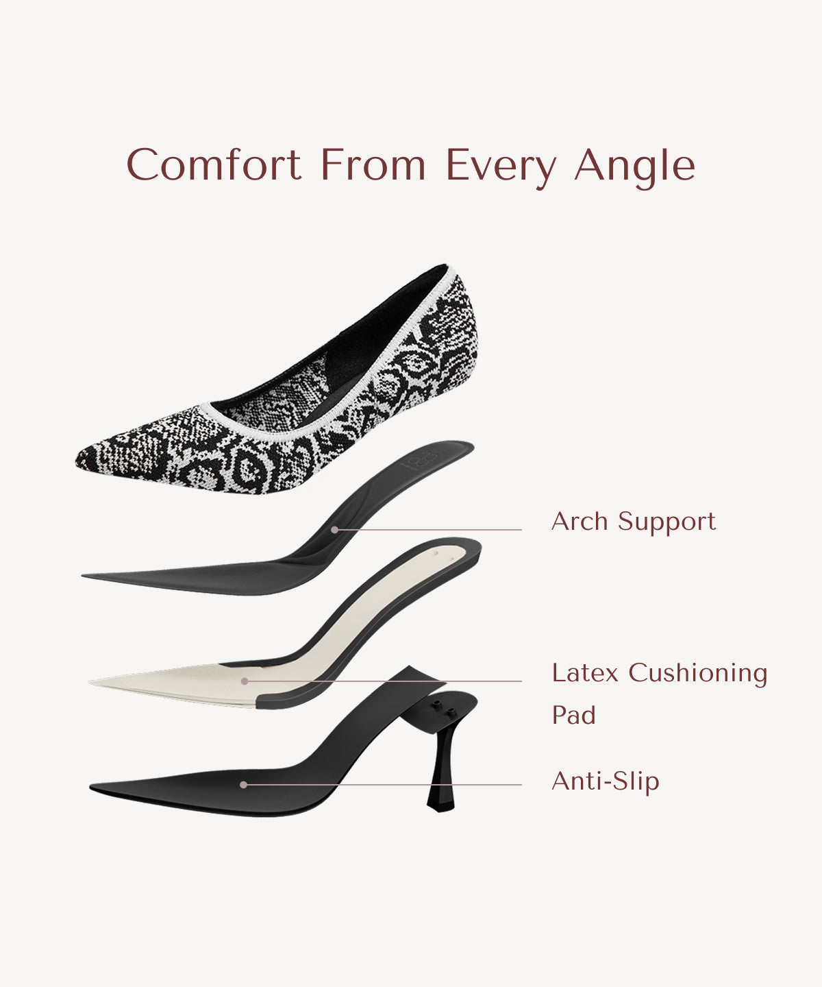 EternalPace Minimalist Stiletto Heeled Pump