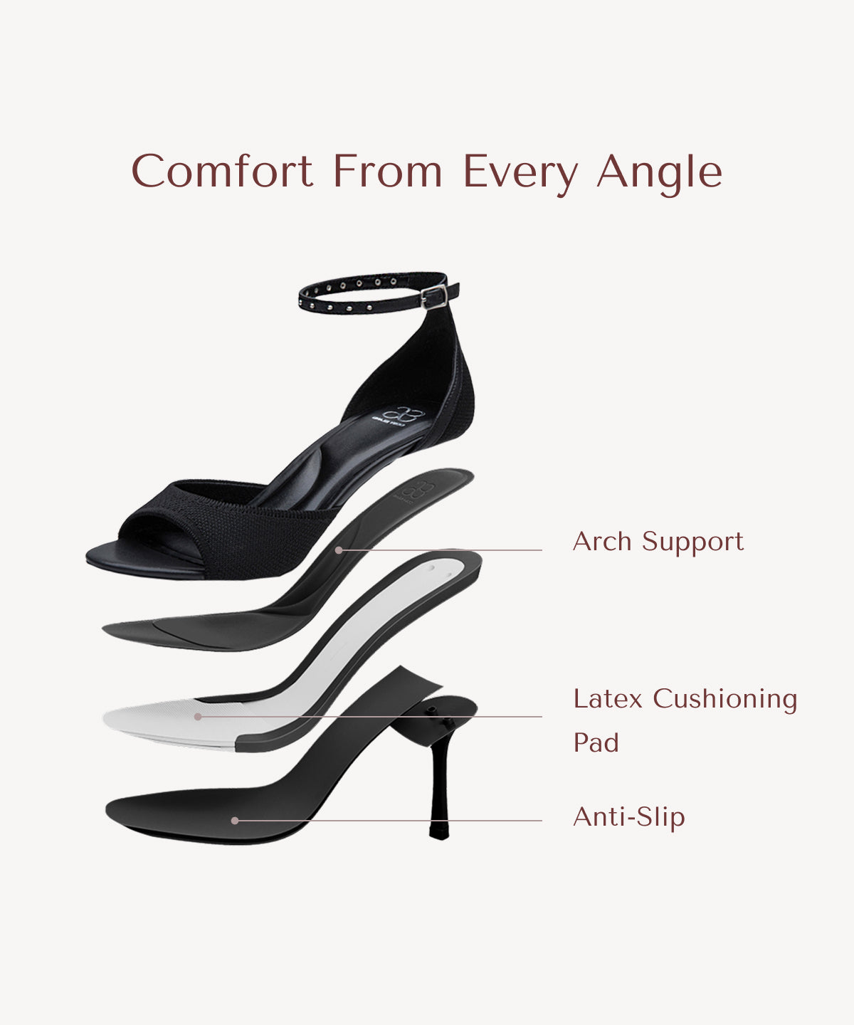 Minimalist Ankle Strap Heeled Sandal