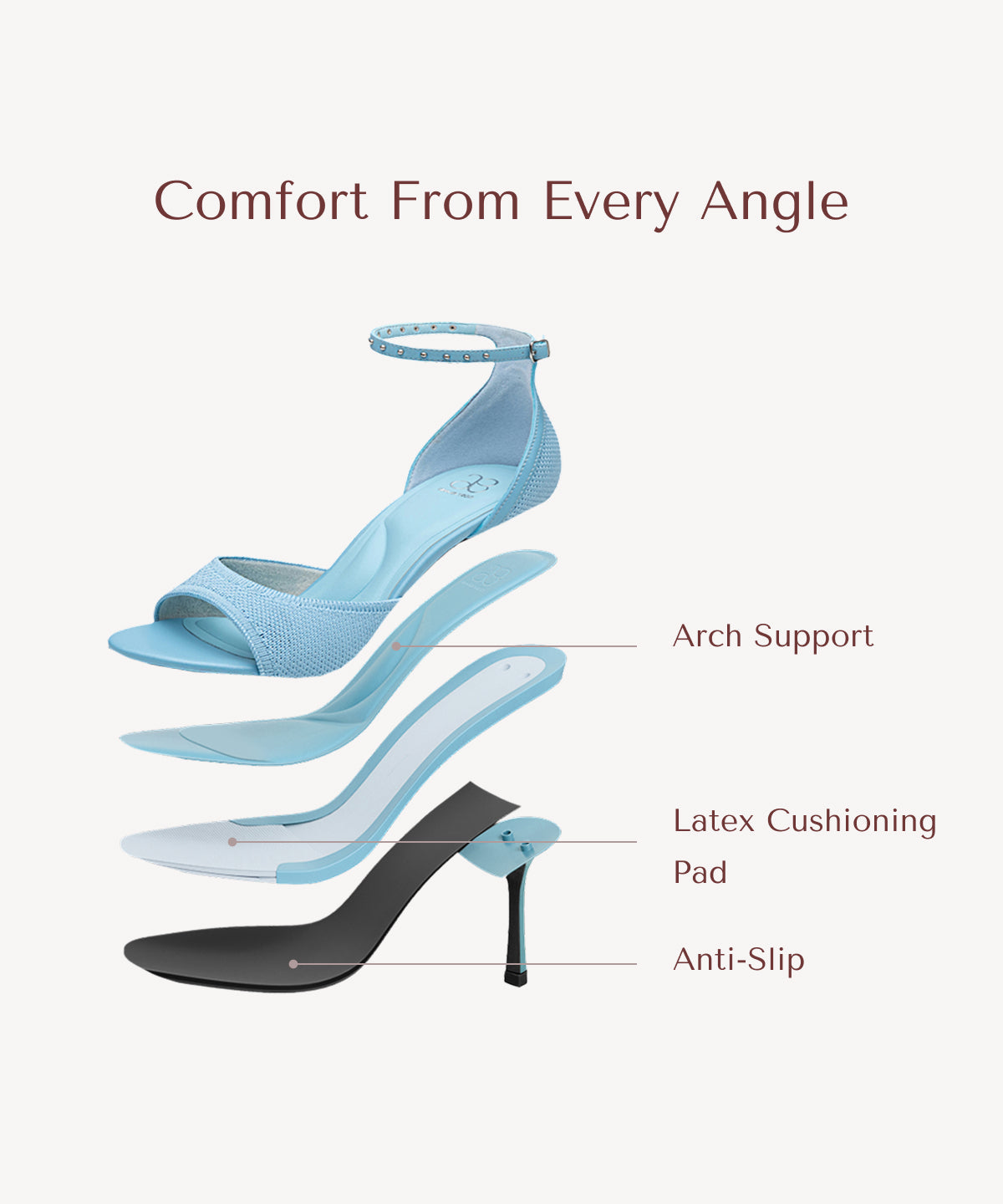 Minimalist Ankle Strap Heeled Sandal