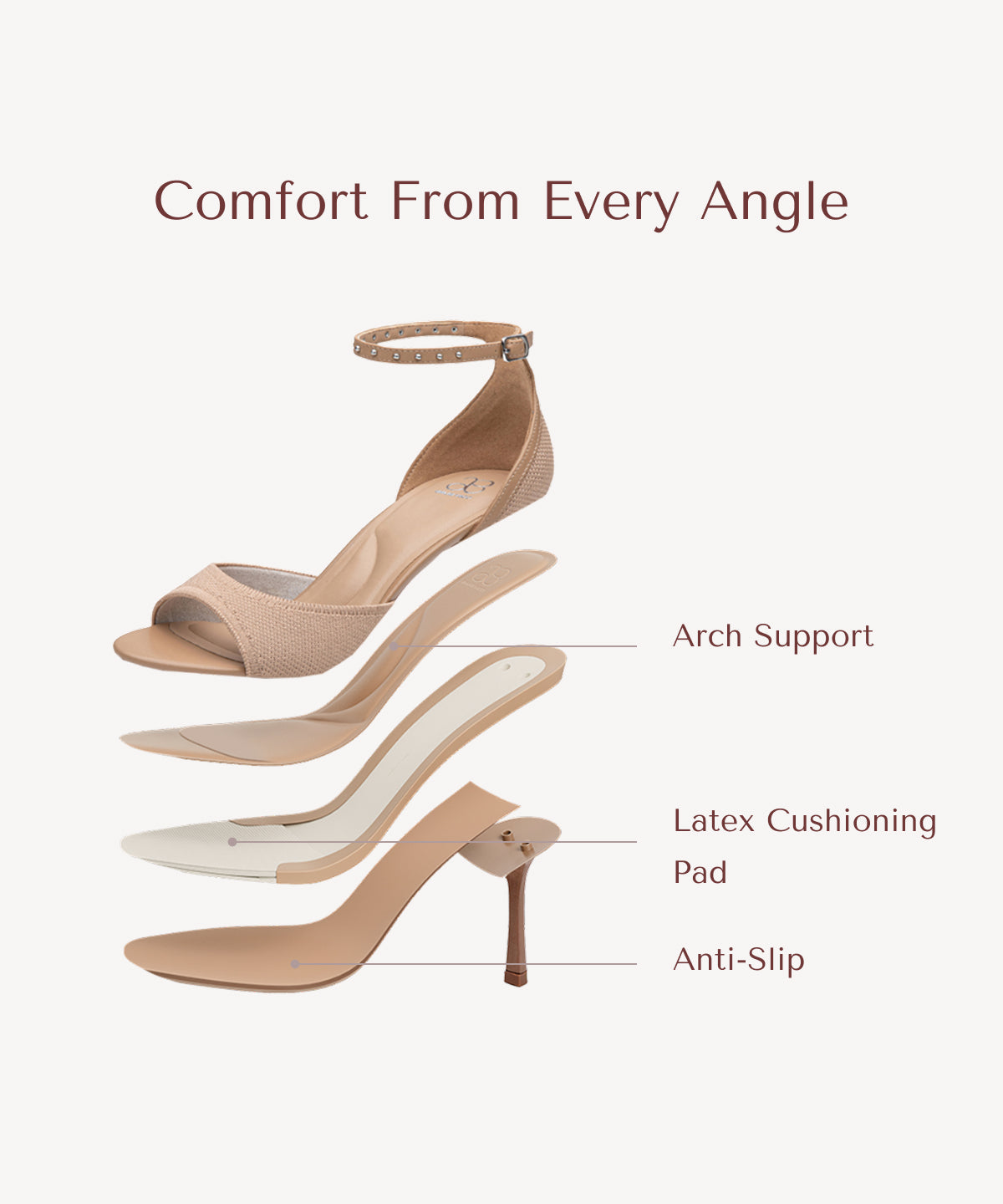 Minimalist Ankle Strap Heeled Sandal