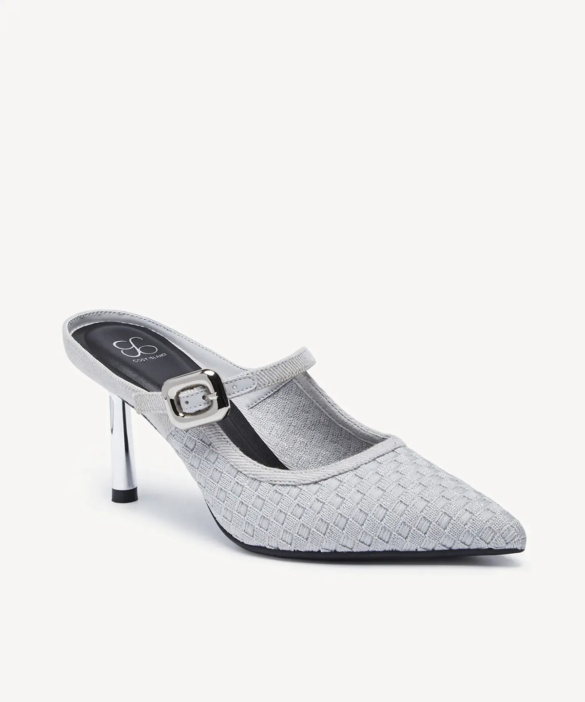 GraceLithe Denim Pointed Toe Heeled Mule