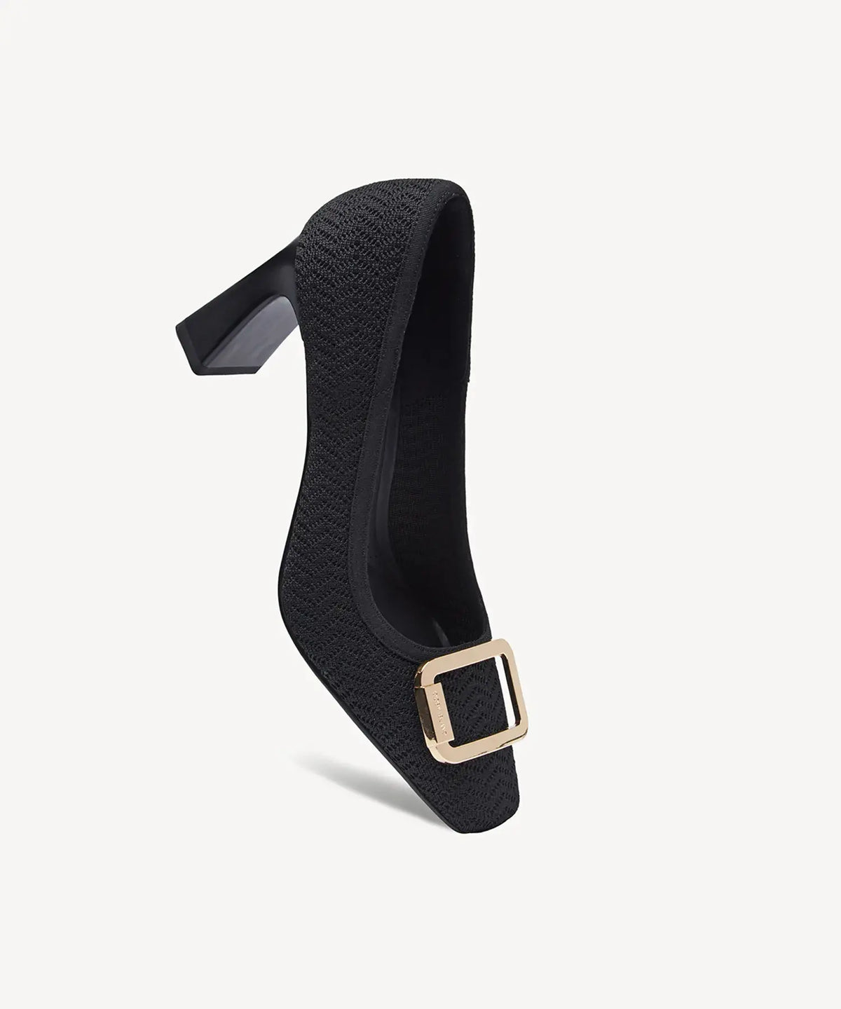 Signature Buckle Square Toe Heeled Pump