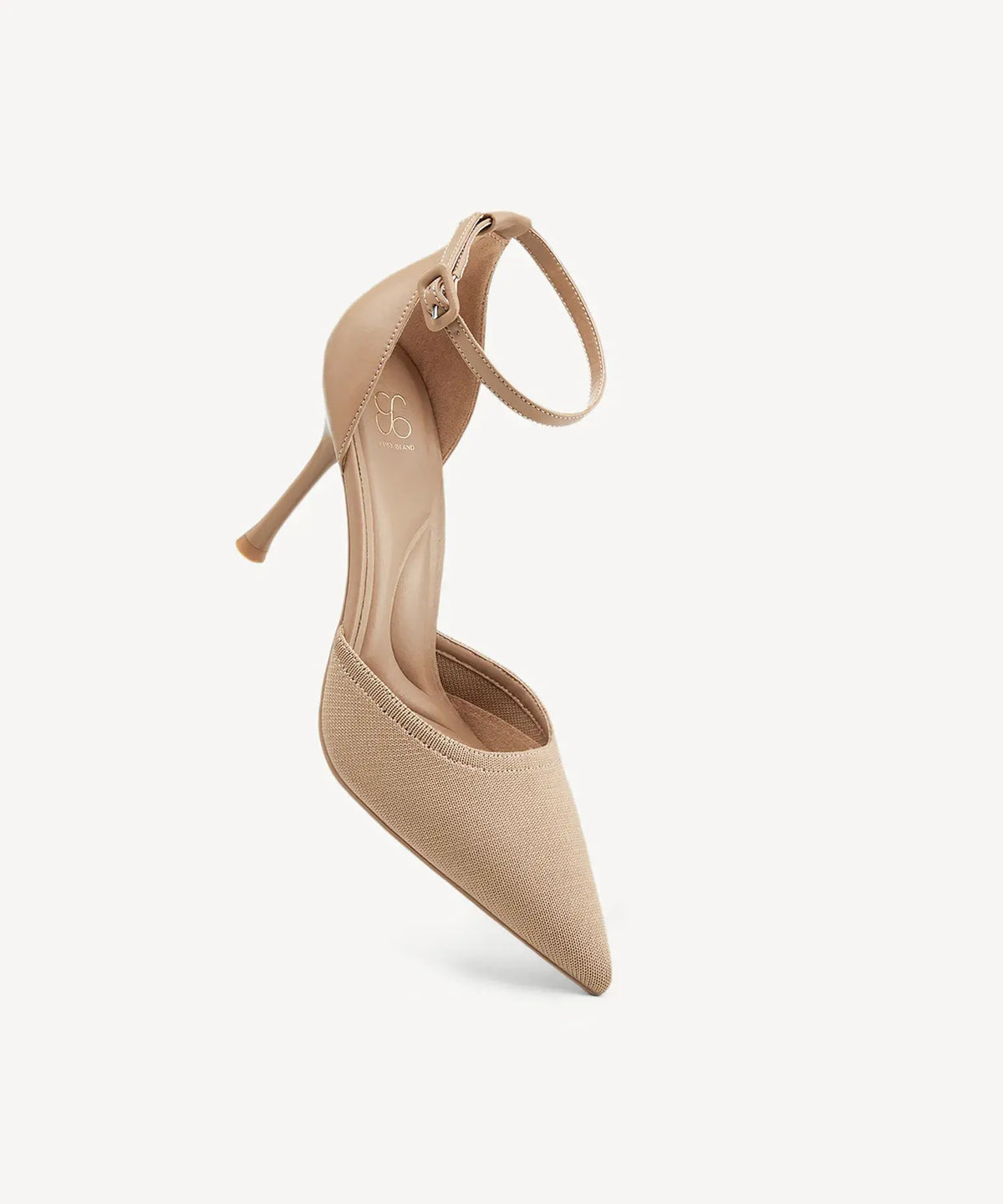 Bicolor Strapped Pointed Toe Stiletto Pump