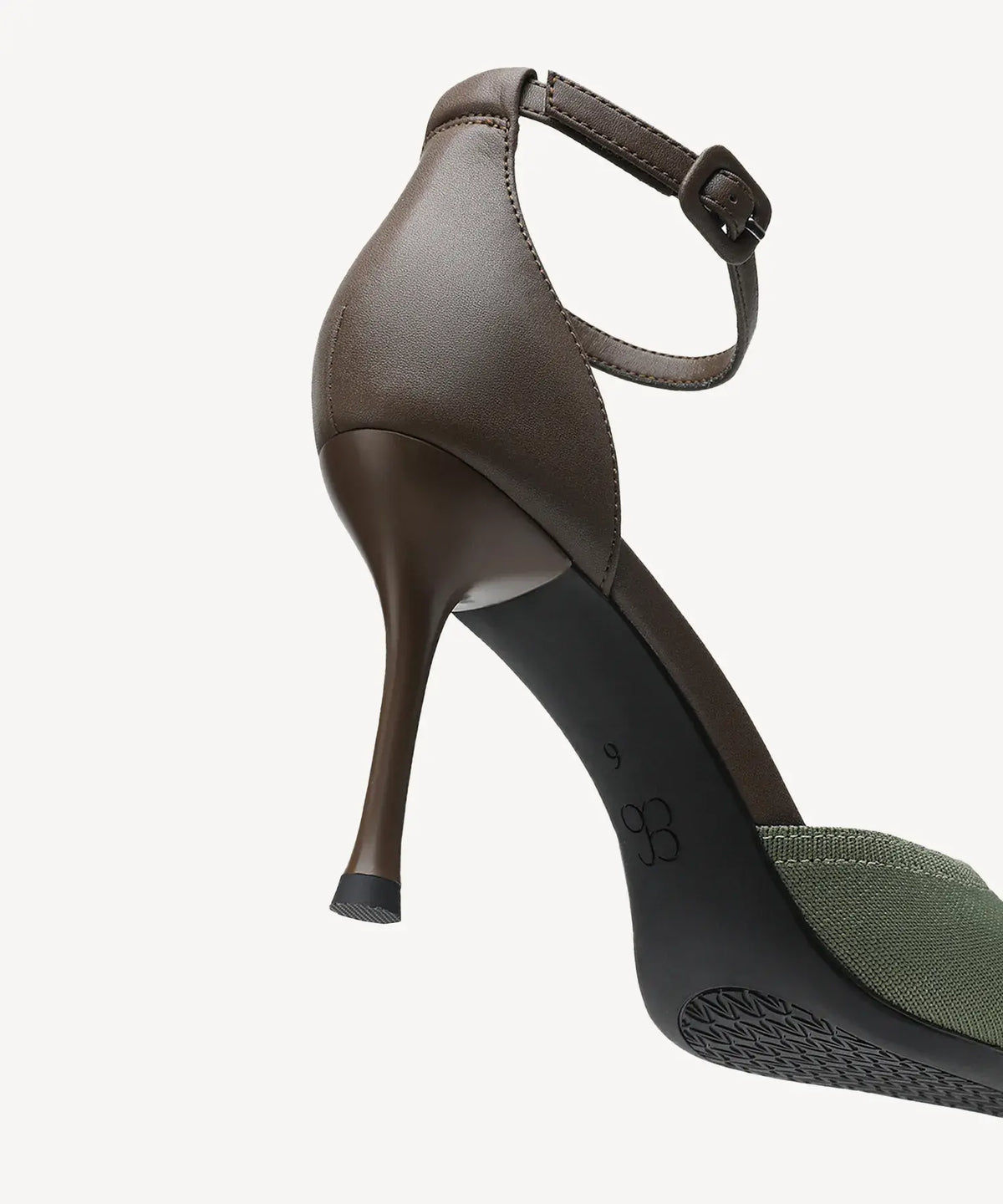 Bicolor Strapped Pointed Toe Stiletto Pump
