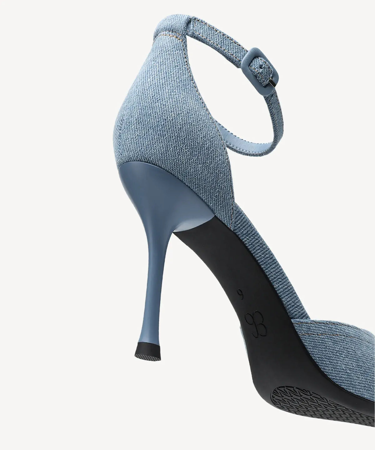 Bicolor Strapped Pointed Toe Stiletto Pump