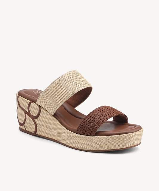 CrestWedge Double Strap Espadrilles Sandal