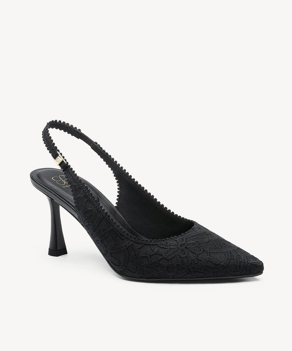 EmbroDance Elegant Stiletto Heeled Slingback