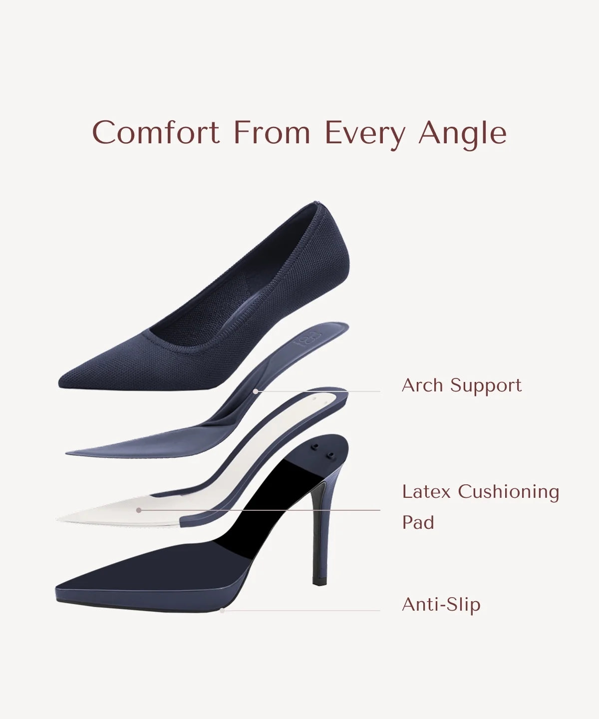 StyleFlex Pointed Toe Heeled Platform Pump