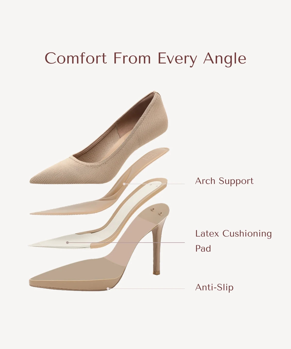 StyleFlex Pointed Toe Heeled Platform Pump