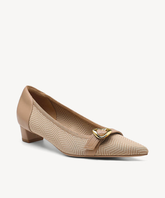 GraceLevel Pointed Toe Block Heeled Pump