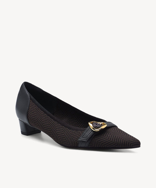 GraceLevel Pointed Toe Block Heeled Pump
