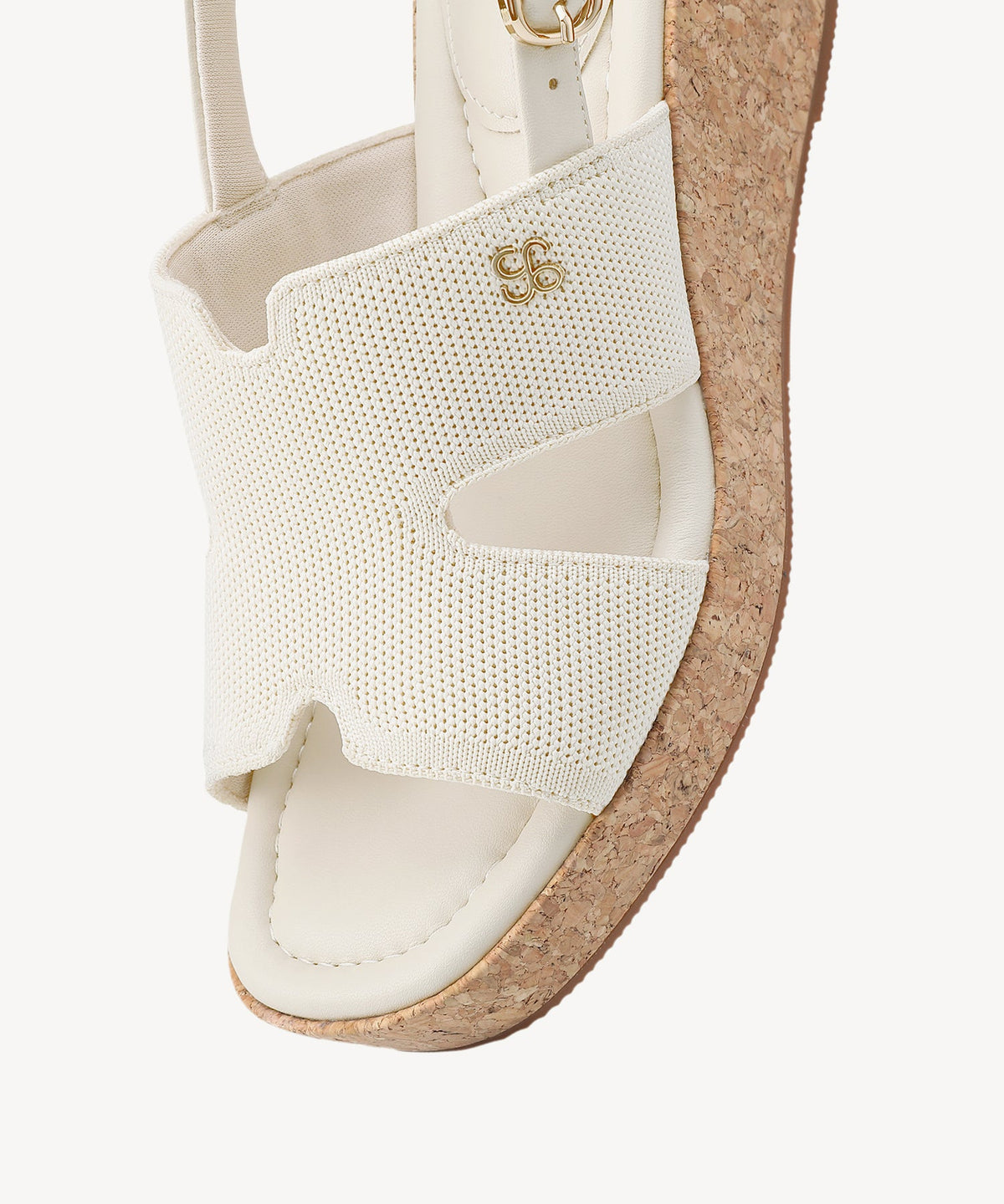 CorkLuxe H-Band Square Toe Wedge Sandal