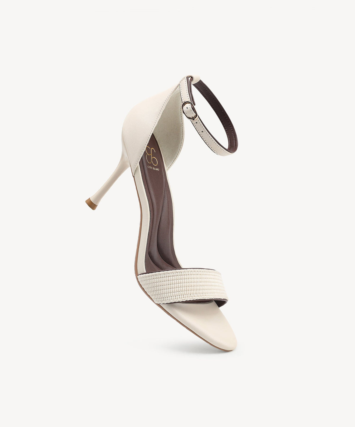 VibeStrap Single-Band Round Toe Heeled Sandal