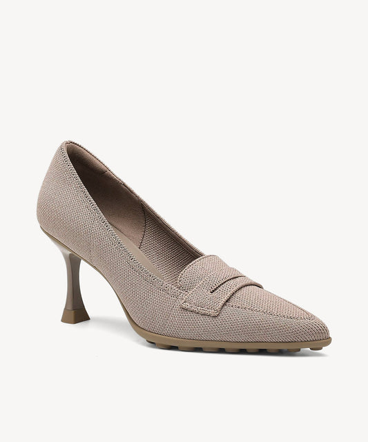 SoftBounce Pointed Toe Heeled Penny Pump