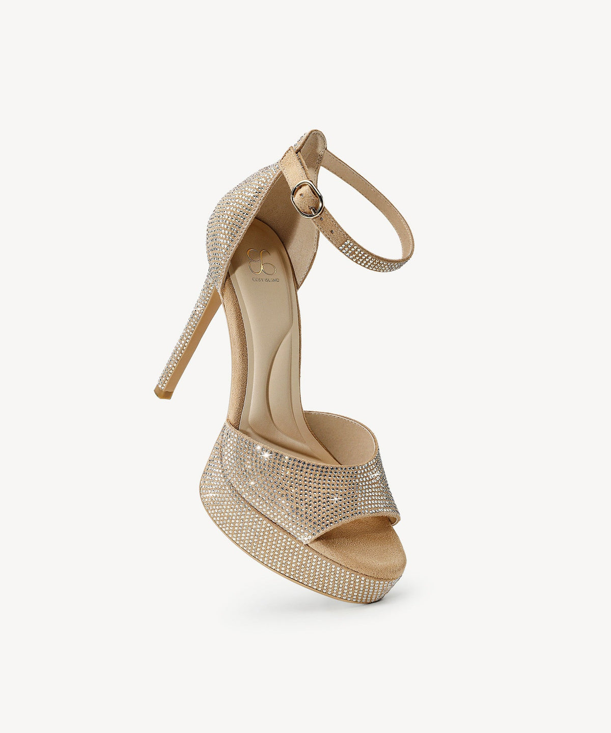 GlimmerRise Strapped Platform Heeled Sandal
