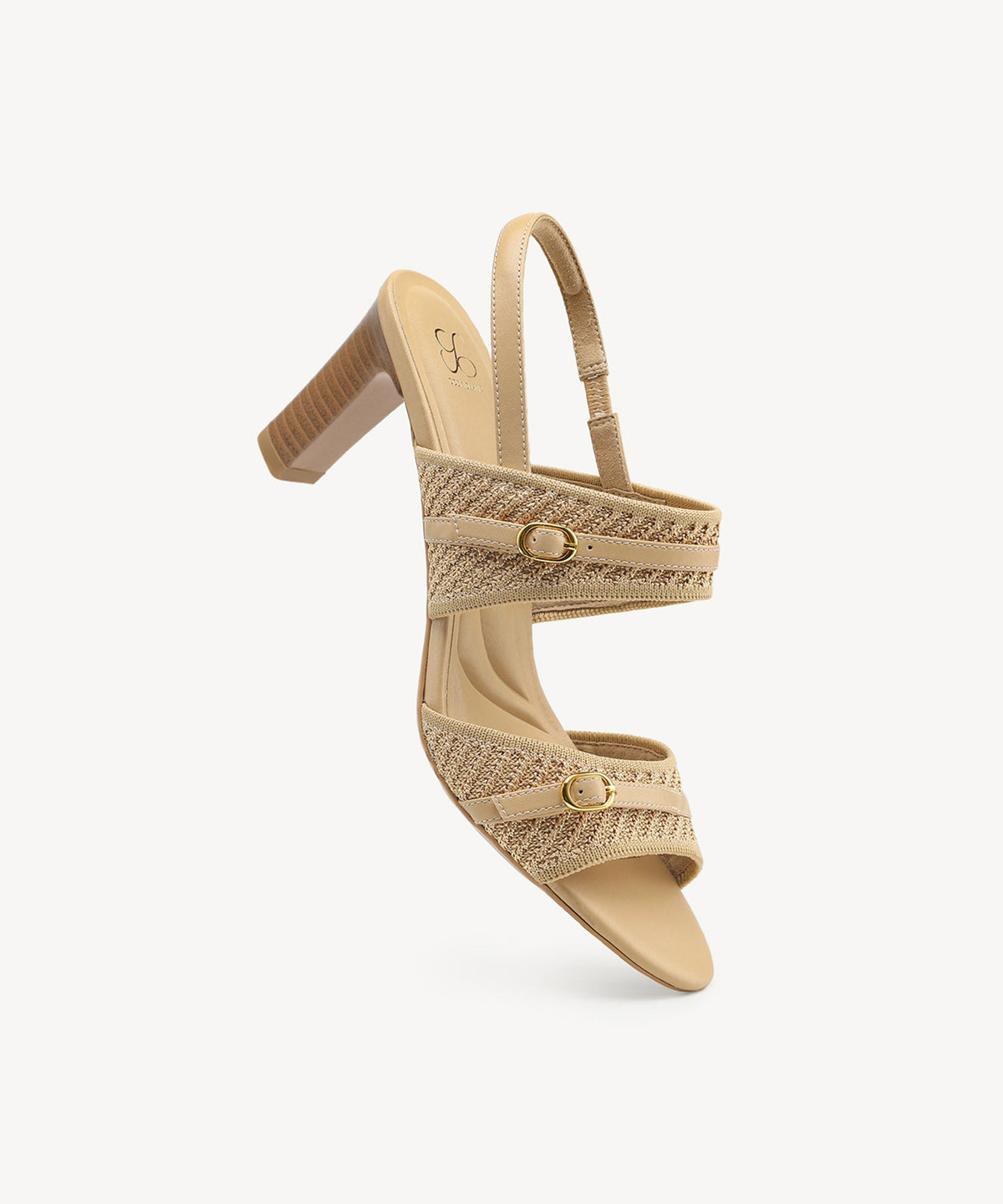 SteadyWeave Block Heeled Double Strap Sandal