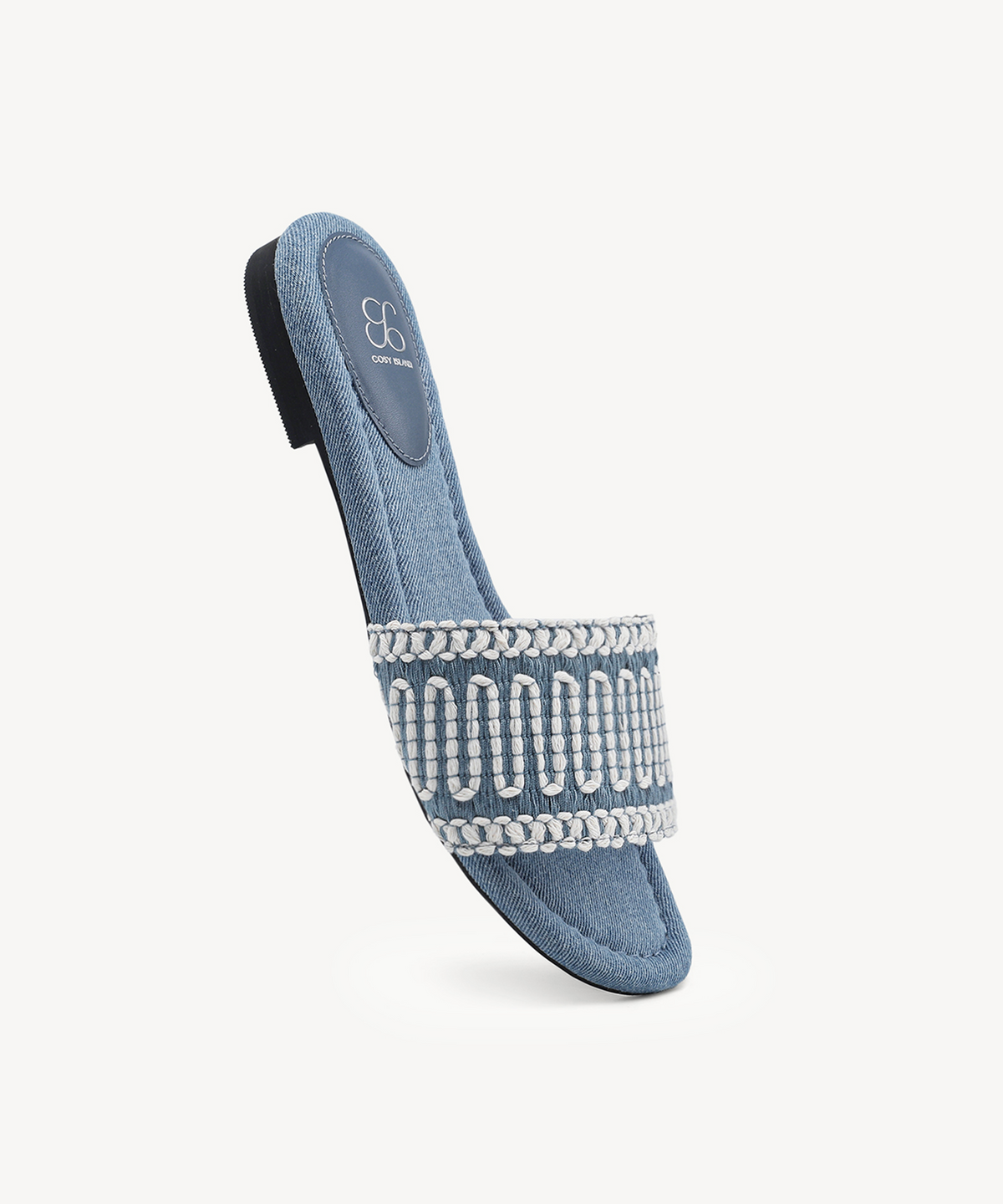 OasisSlide Soft Knit Open Toe Flat Sandal