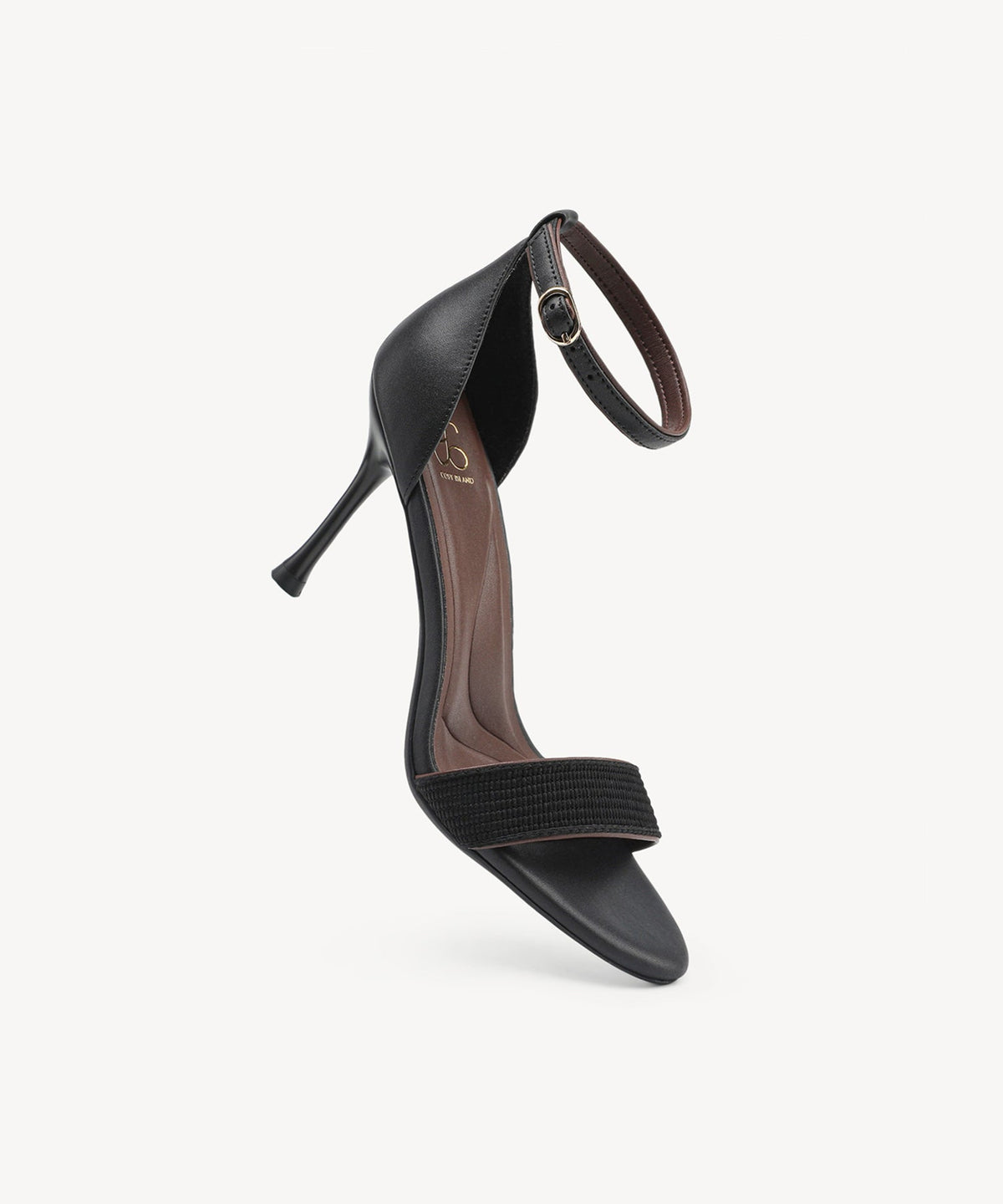 VibeStrap Single-Band Round Toe Heeled Sandal