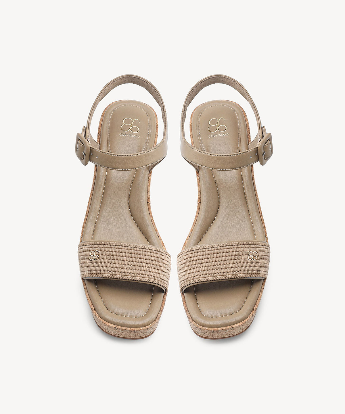 TerraLoft Square Toe Wedge Sandal