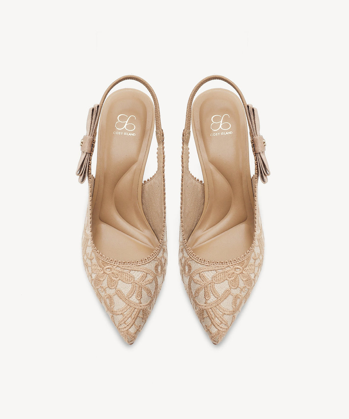 EverLush Bowknot Pointed Toe Heeled Slingback