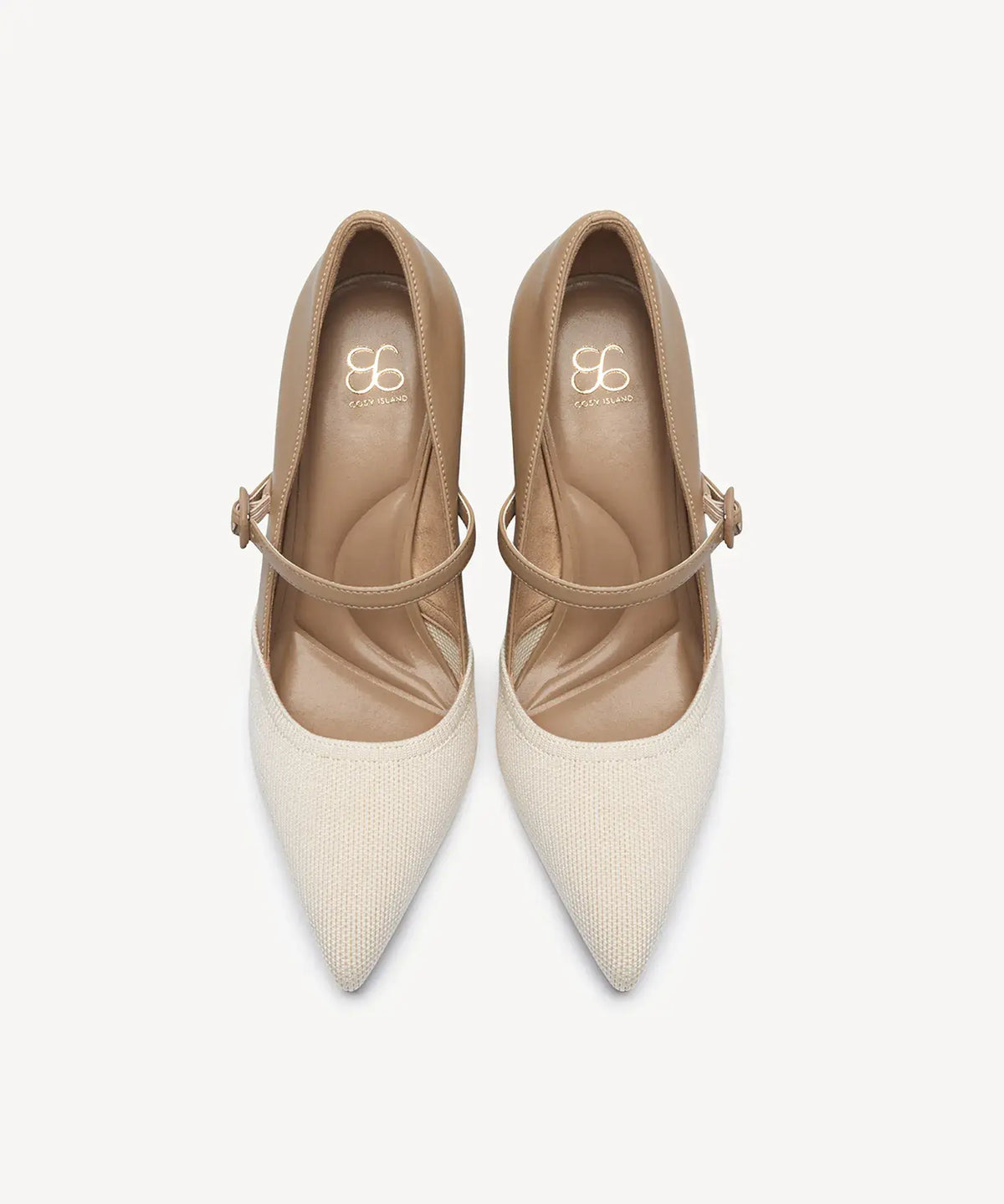 Bicolor Grace Pointed Toe Heeled Pump