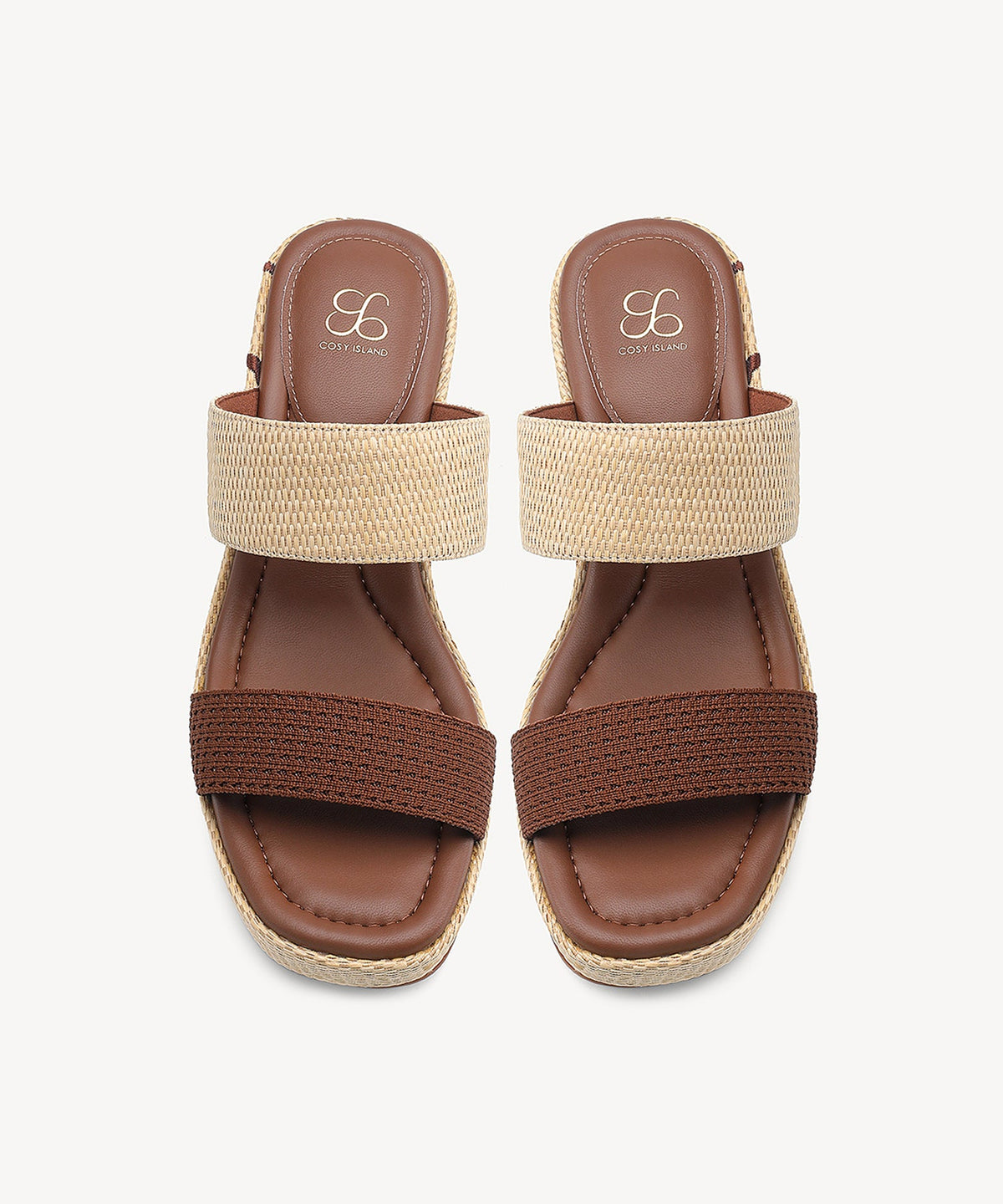 CrestWedge Double Strap Espadrilles Sandal