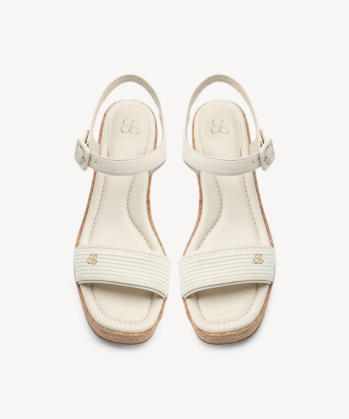 TerraLoft Square Toe Wedge Sandal