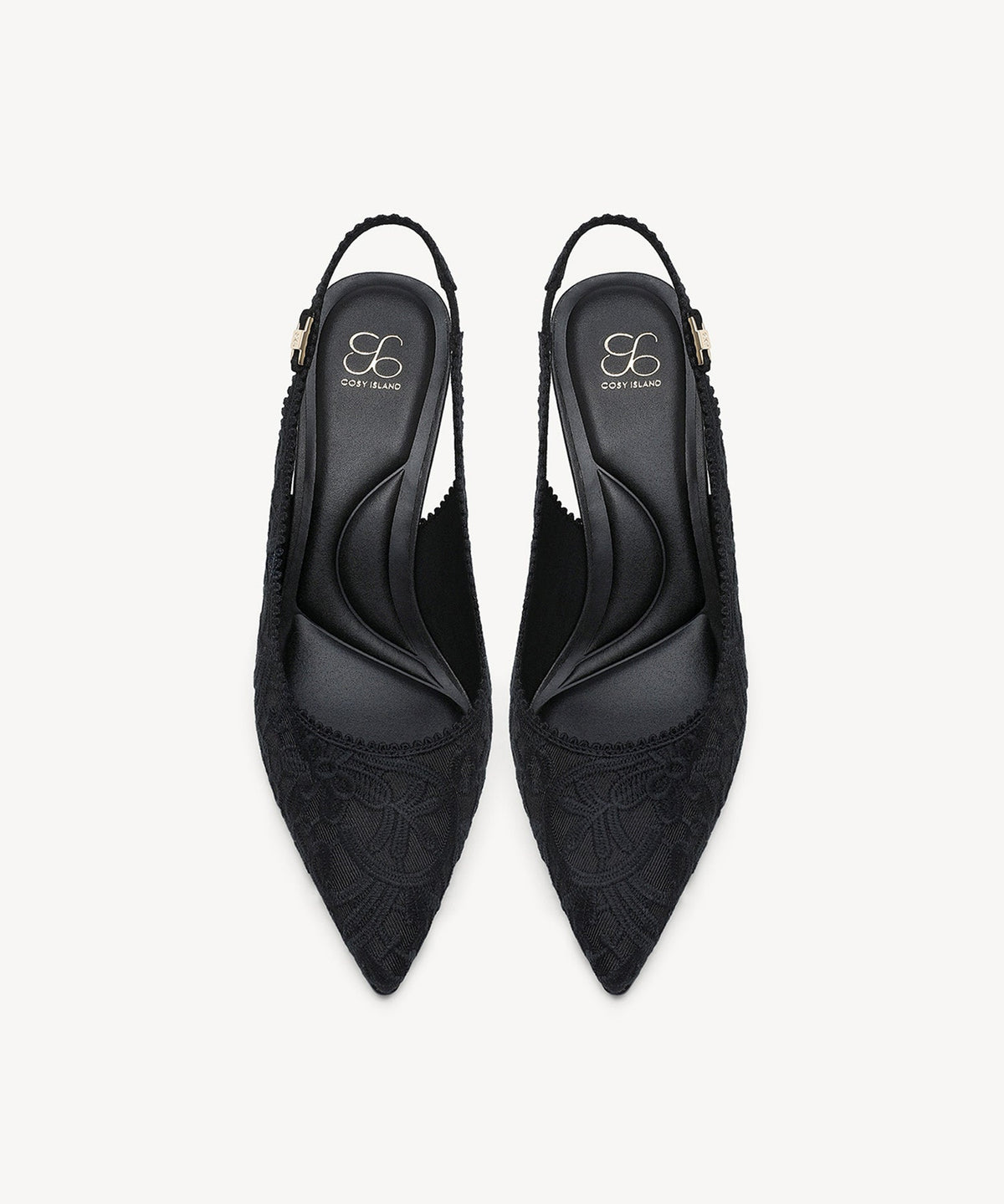 EmbroDance Elegant Stiletto Heeled Slingback