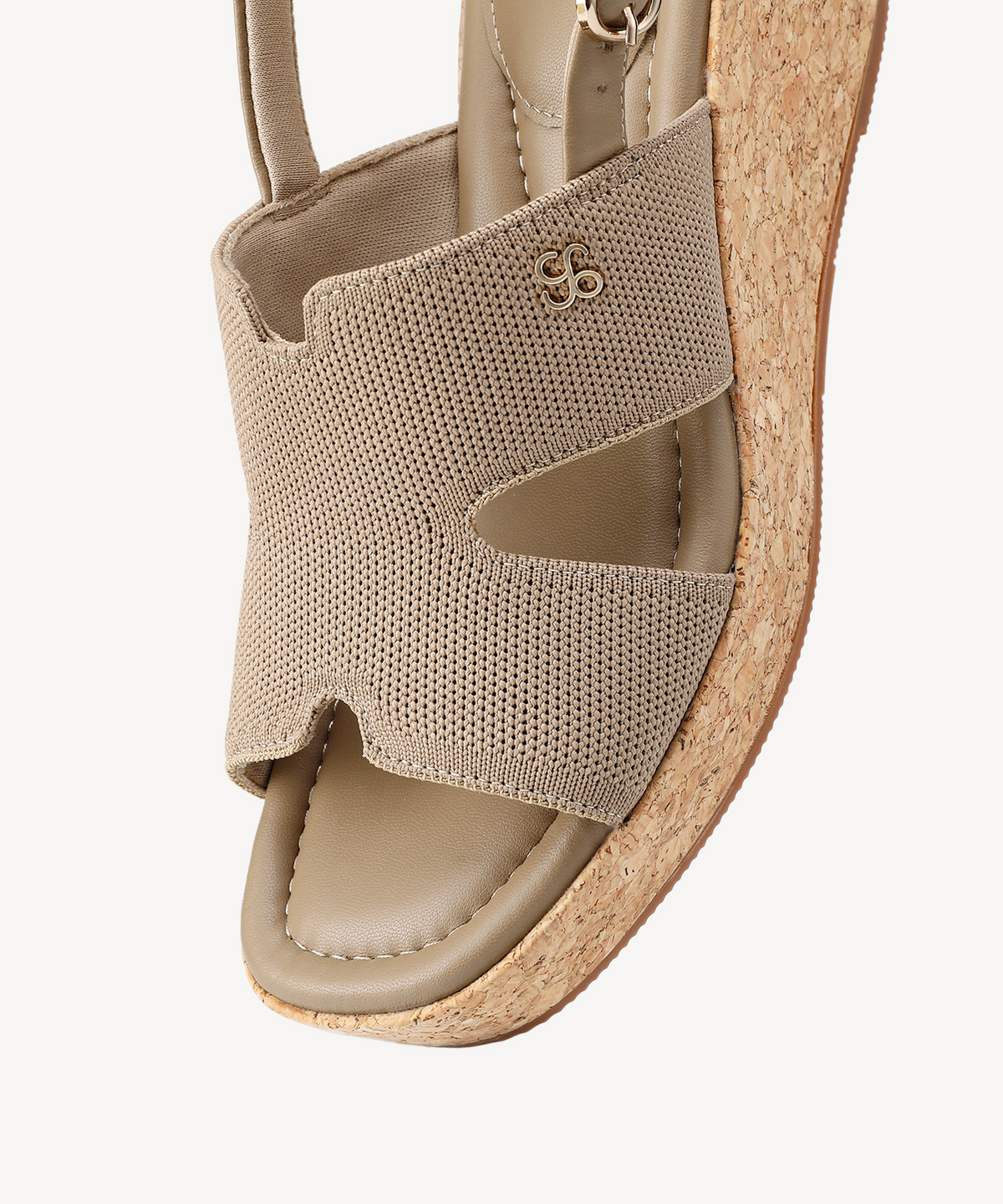 CorkLuxe H-Band Square Toe Wedge Sandal