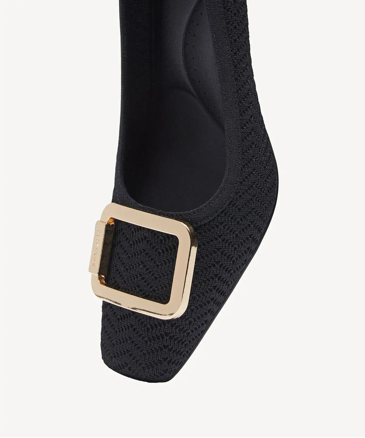 Signature Buckle Square Toe Heeled Pump
