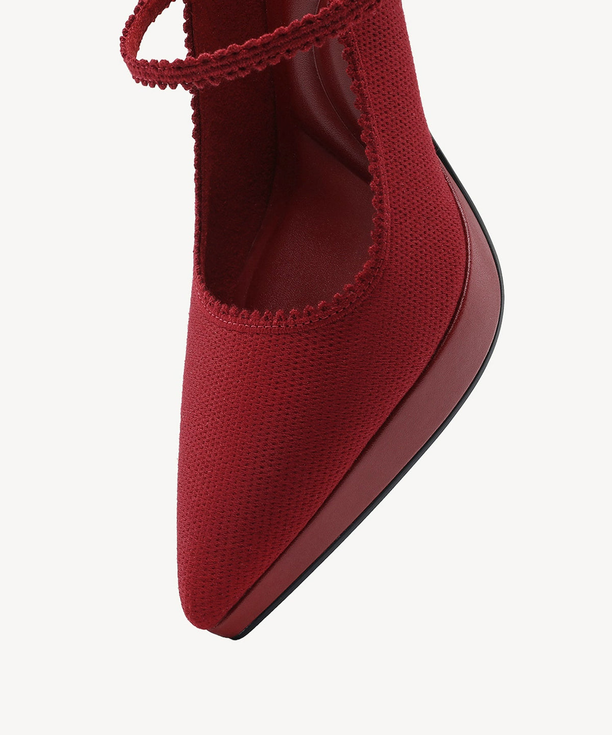 EmbroDance Pointed Toe Platform Heeled Slingback