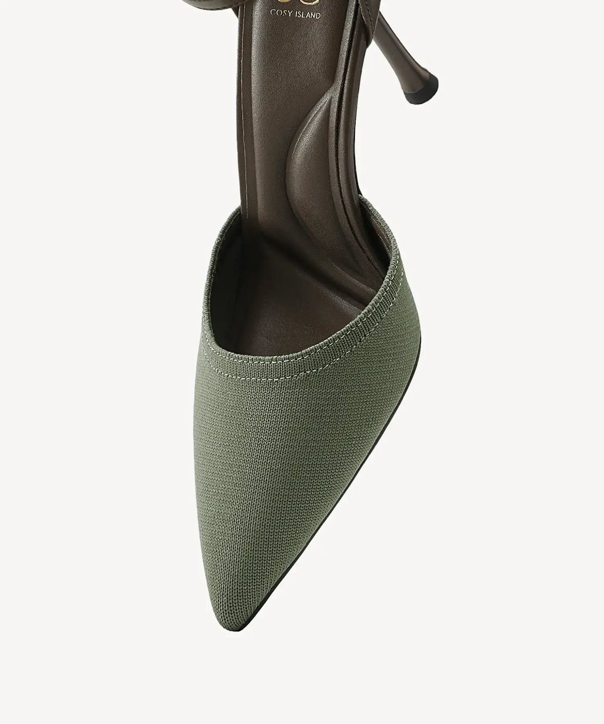 Bicolor Strapped Pointed Toe Stiletto Pump