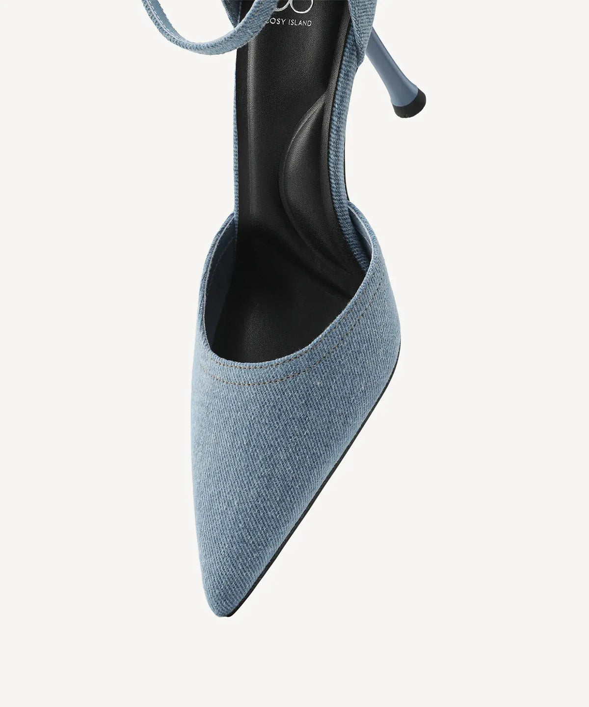 Bicolor Strapped Pointed Toe Stiletto Pump