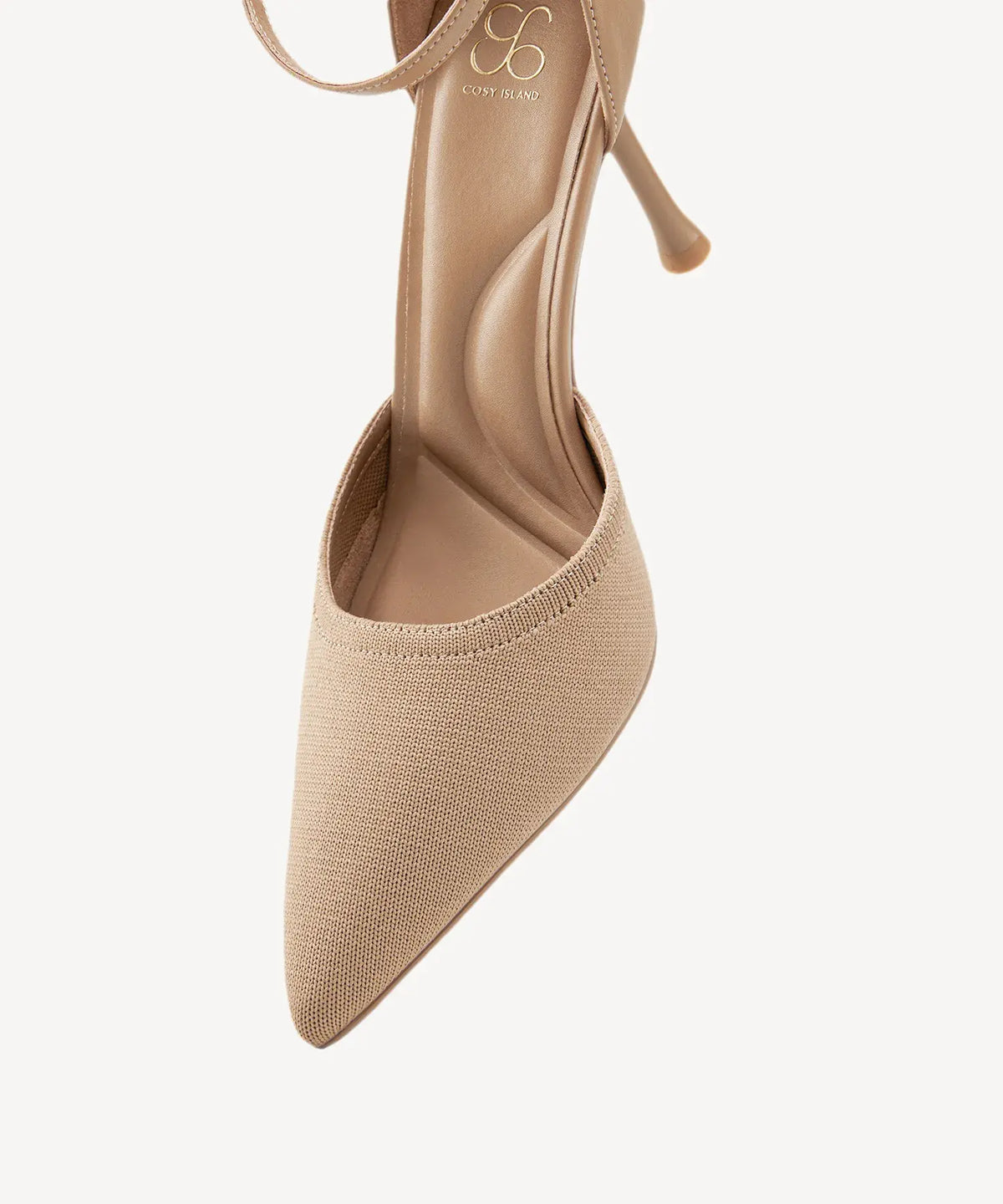 Bicolor Strapped Pointed Toe Stiletto Pump
