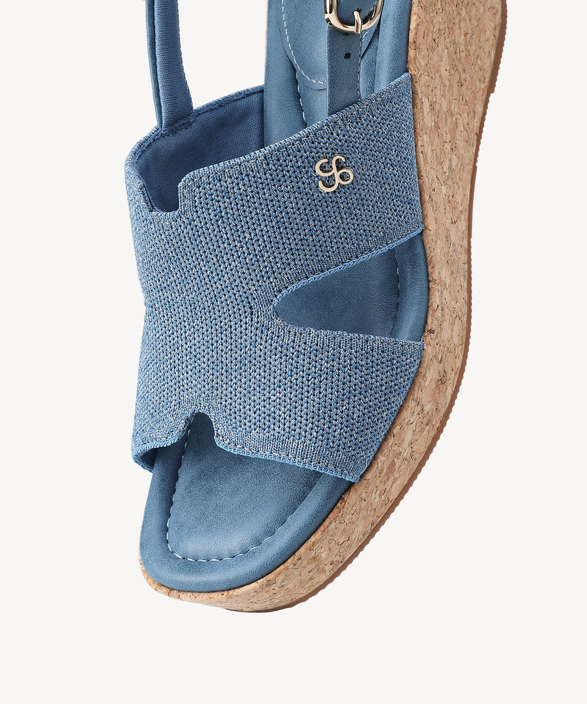 CorkLuxe H-Band Square Toe Wedge Sandal