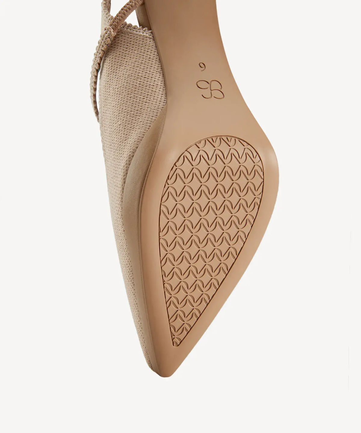 EmbroDance Pointed Toe Platform Heeled Slingback