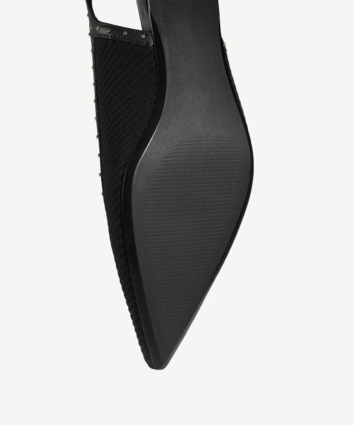 Stud-Trim Elegant Kitten Heeled Slingback