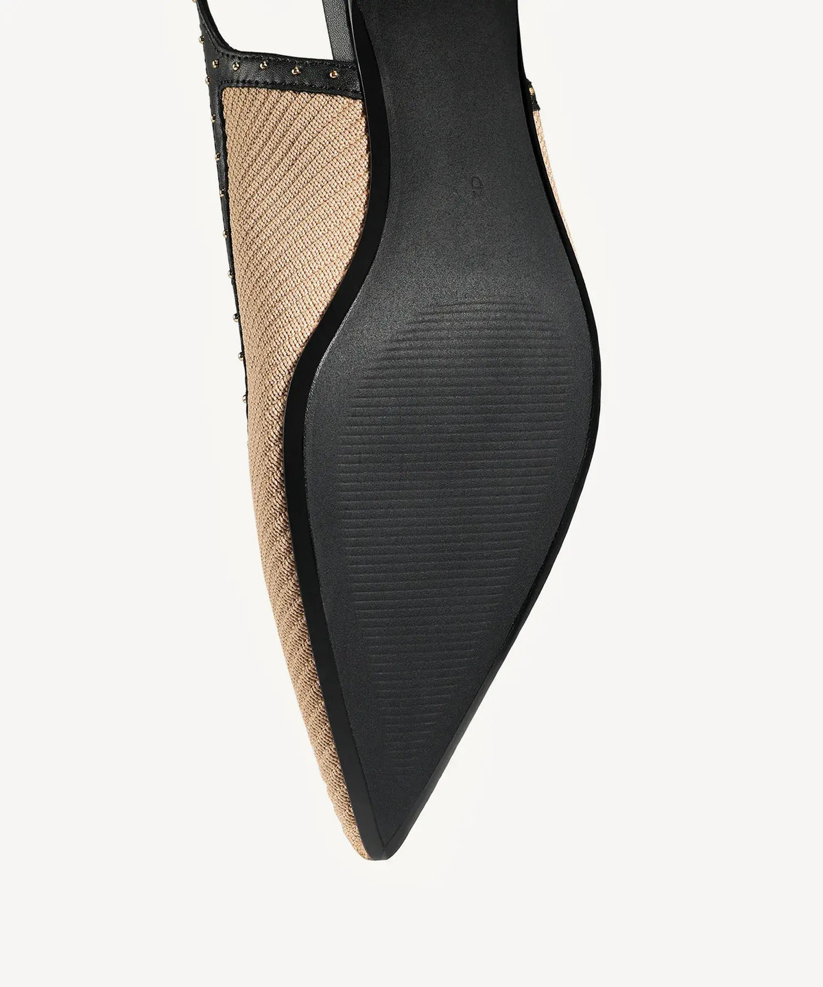 Stud-Trim Elegant Kitten Heeled Slingback