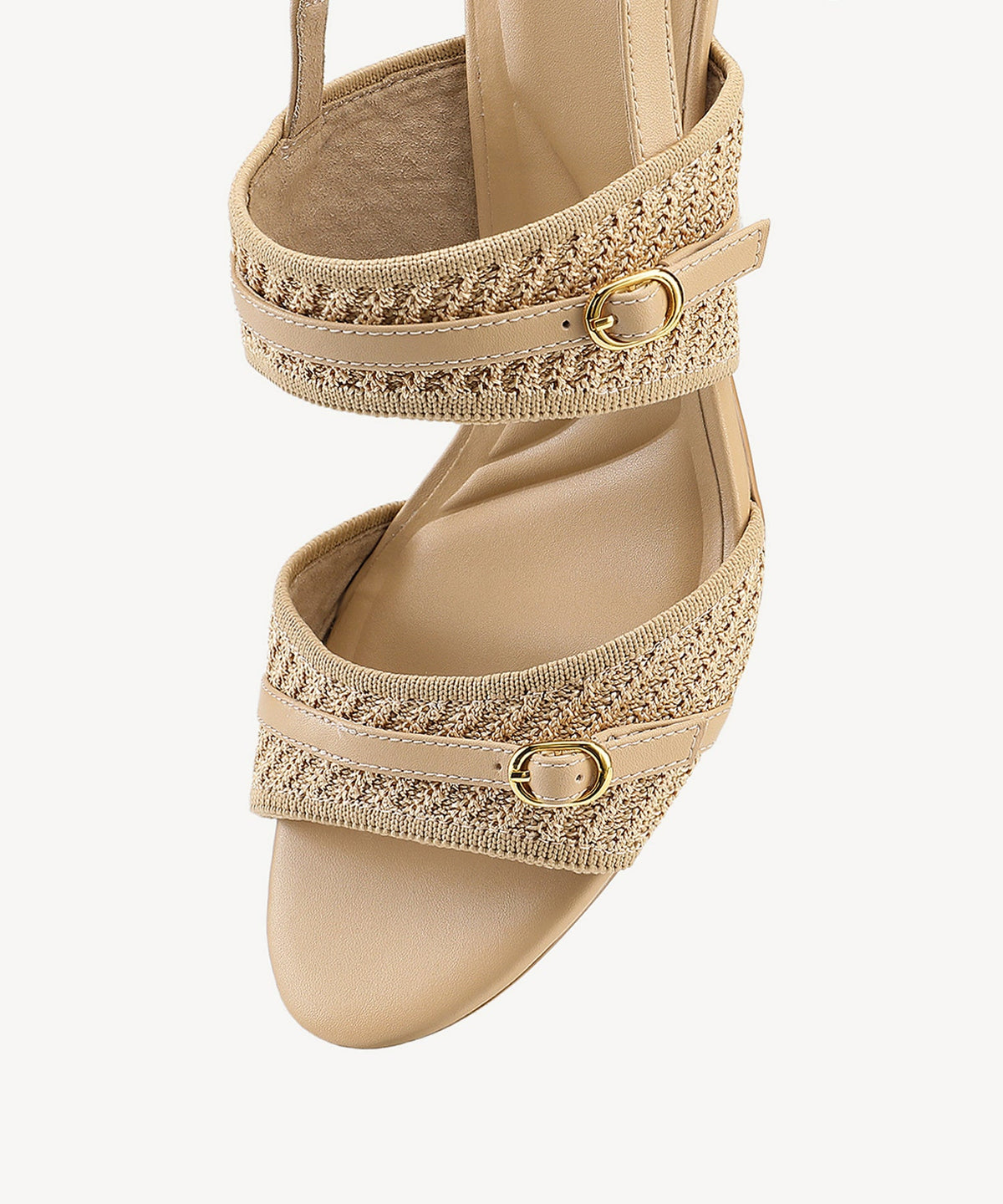 SteadyWeave Block Heeled Double Strap Sandal