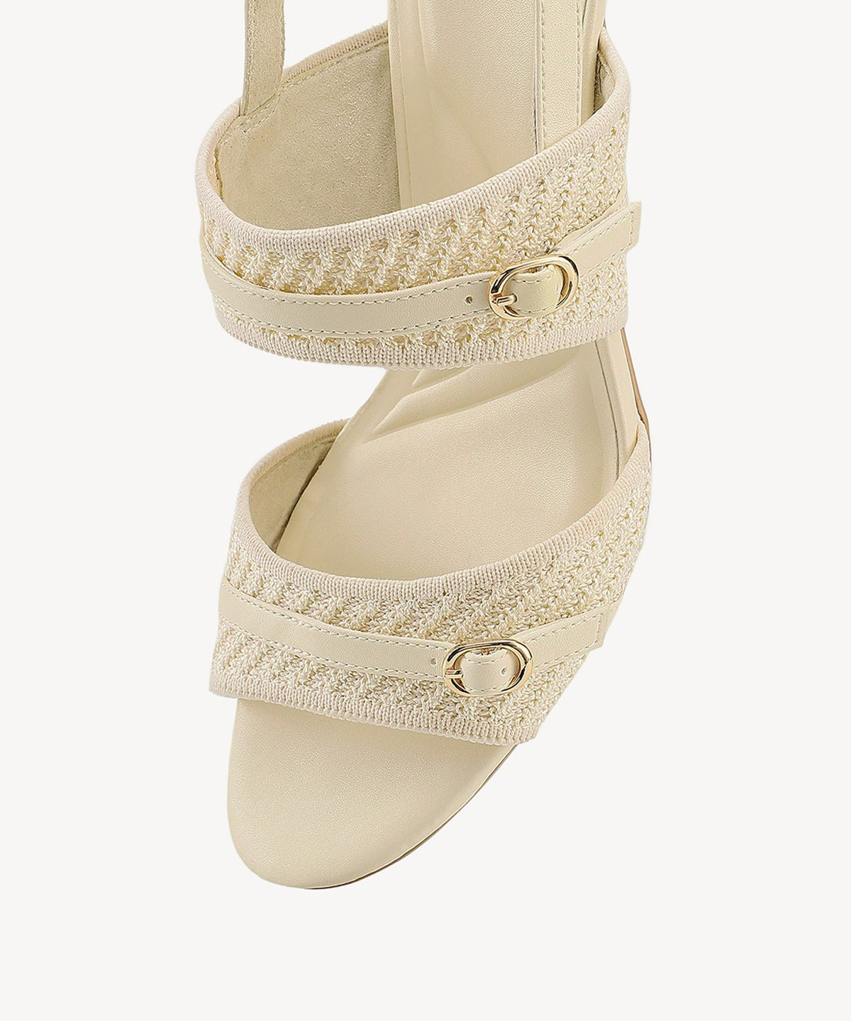 SteadyWeave Block Heeled Double Strap Sandal