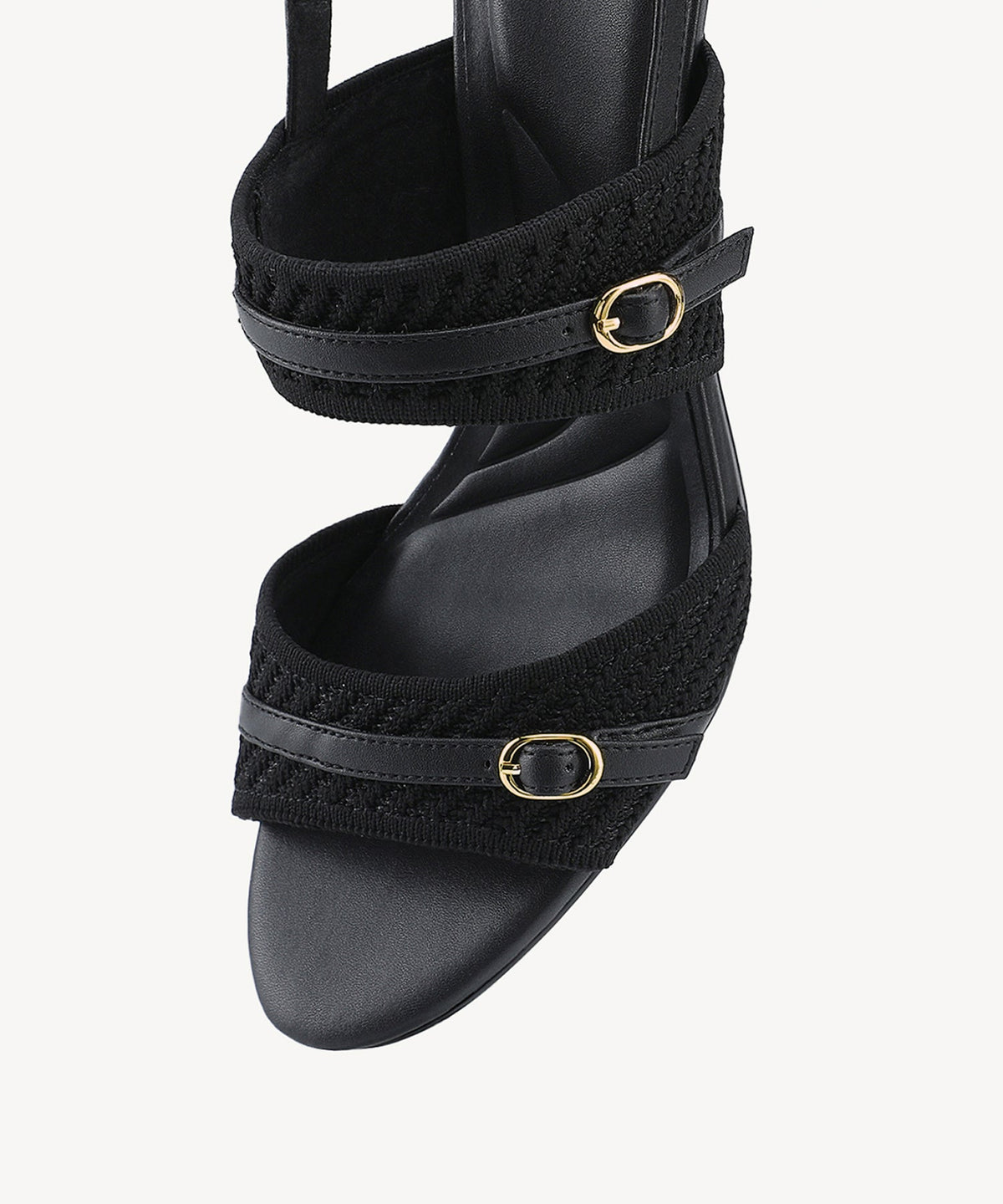 SteadyWeave Block Heeled Double Strap Sandal