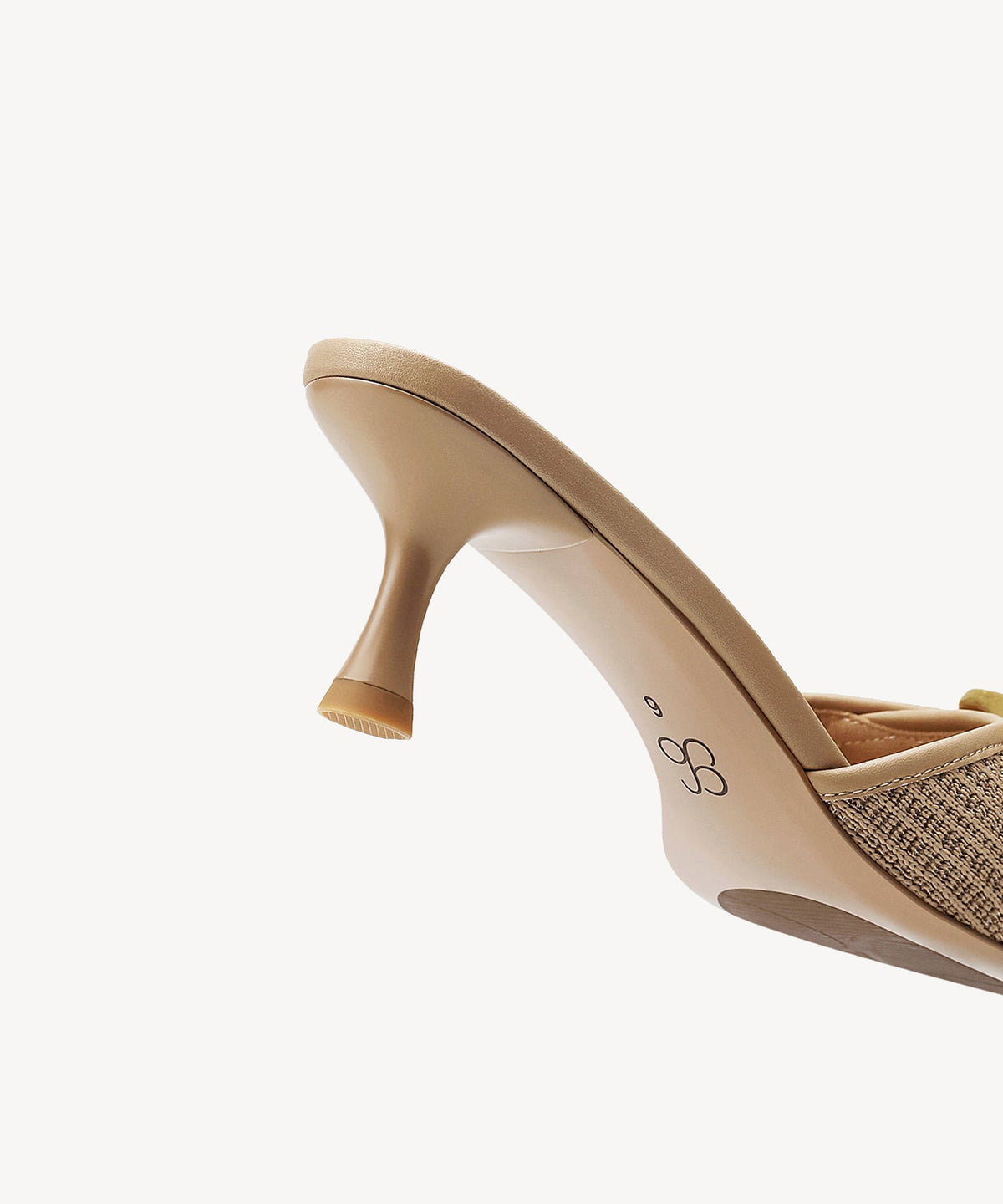 BuckleGrace Woven Kitten Heeled Sandal