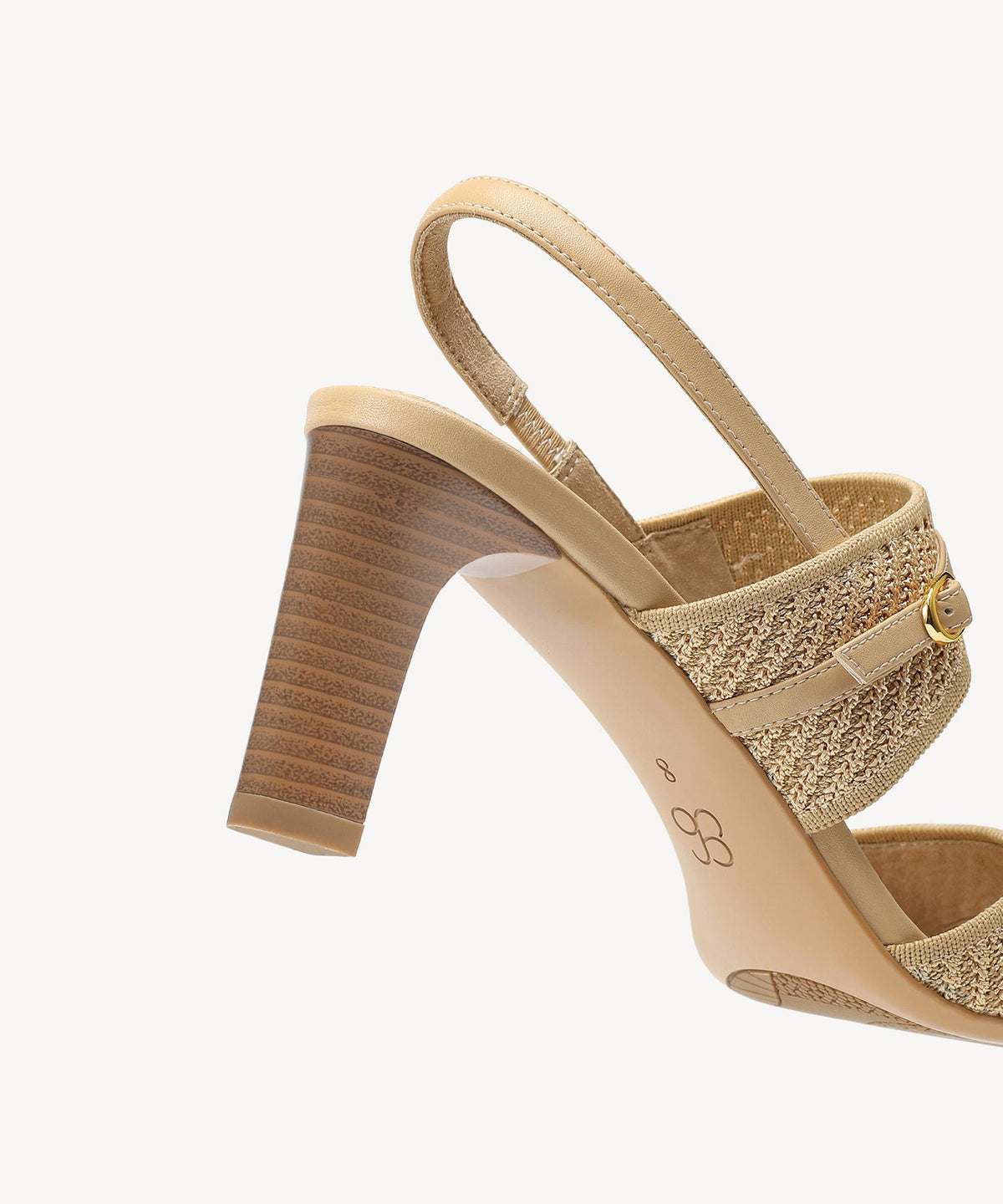 SteadyWeave Block Heeled Double Strap Sandal