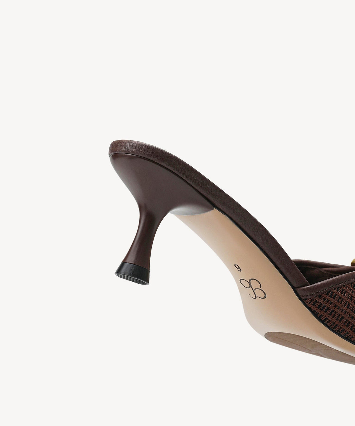BuckleGrace Woven Kitten Heeled Sandal