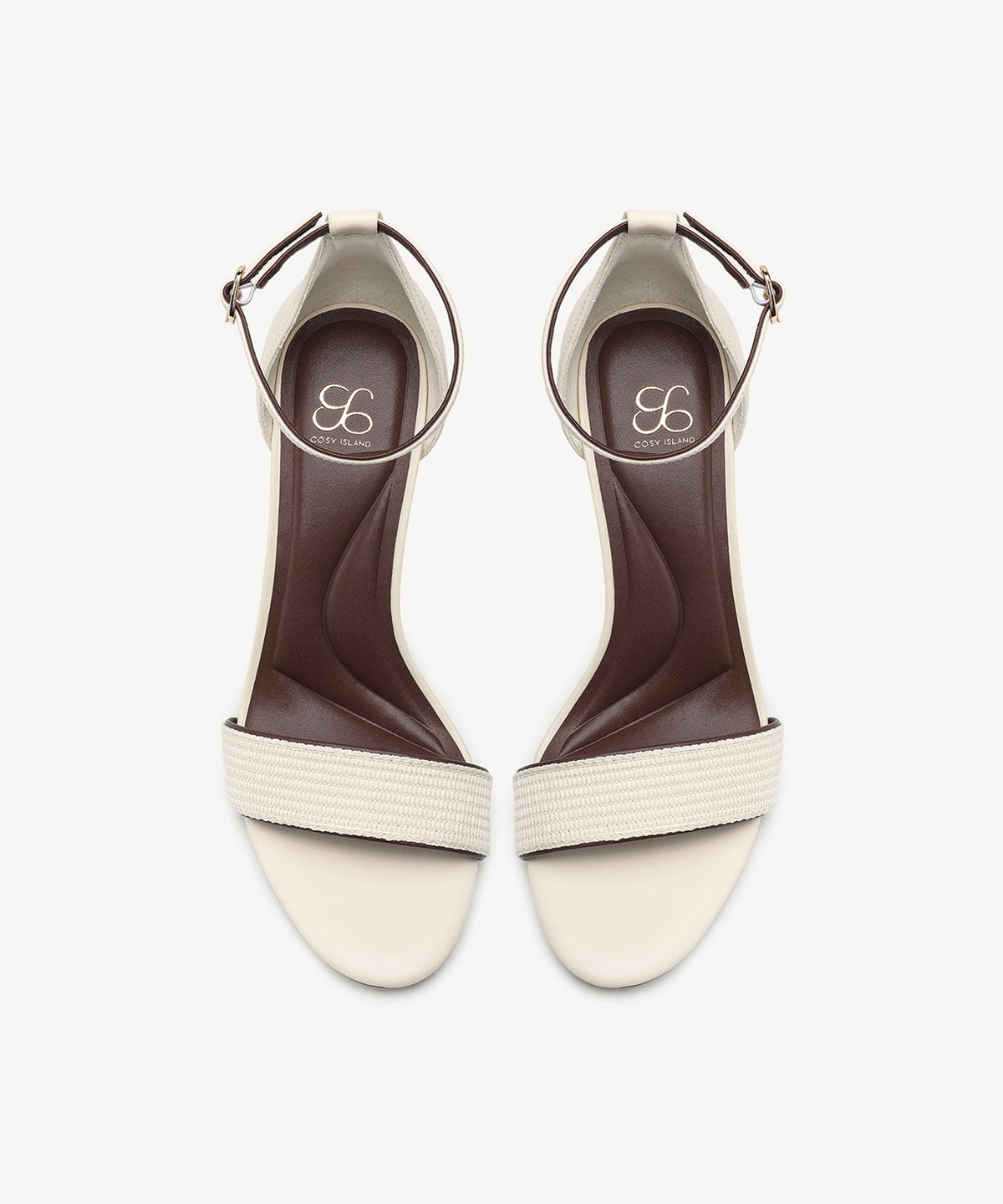 VibeStrap Single-Band Round Toe Heeled Sandal