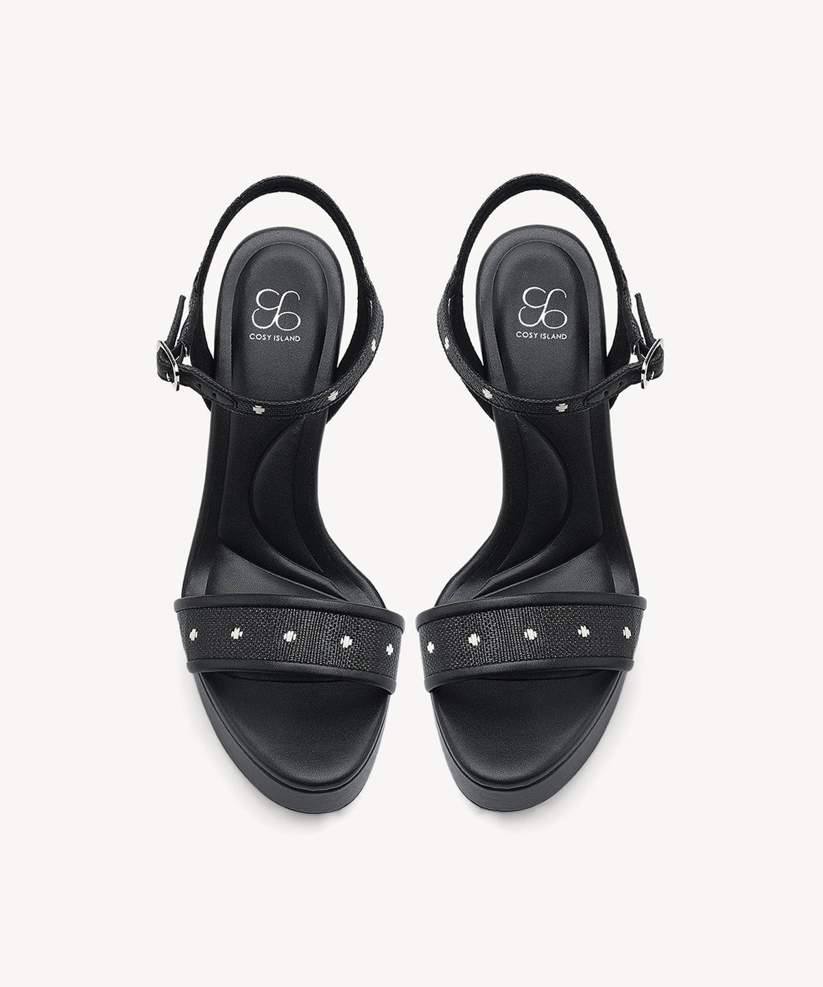 DenimLoft Strapped Platform Heeled Sandal