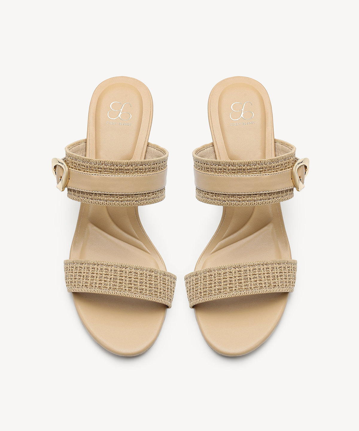 GildGlide Buckle Stiletto Double Strap Sandal