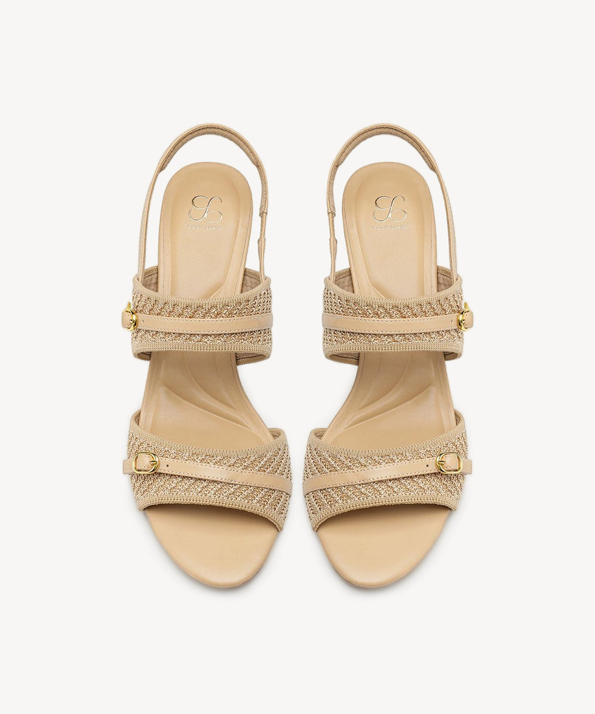 SteadyWeave Block Heeled Double Strap Sandal