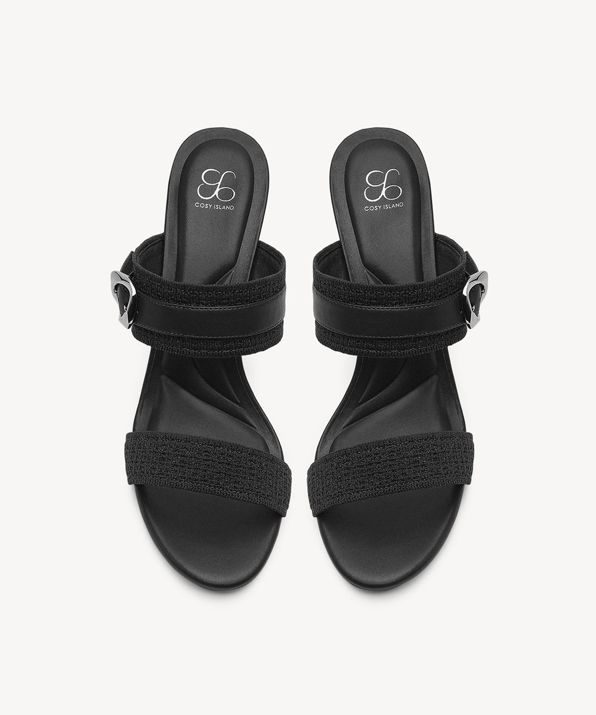 GildGlide Buckle Stiletto Double Strap Sandal
