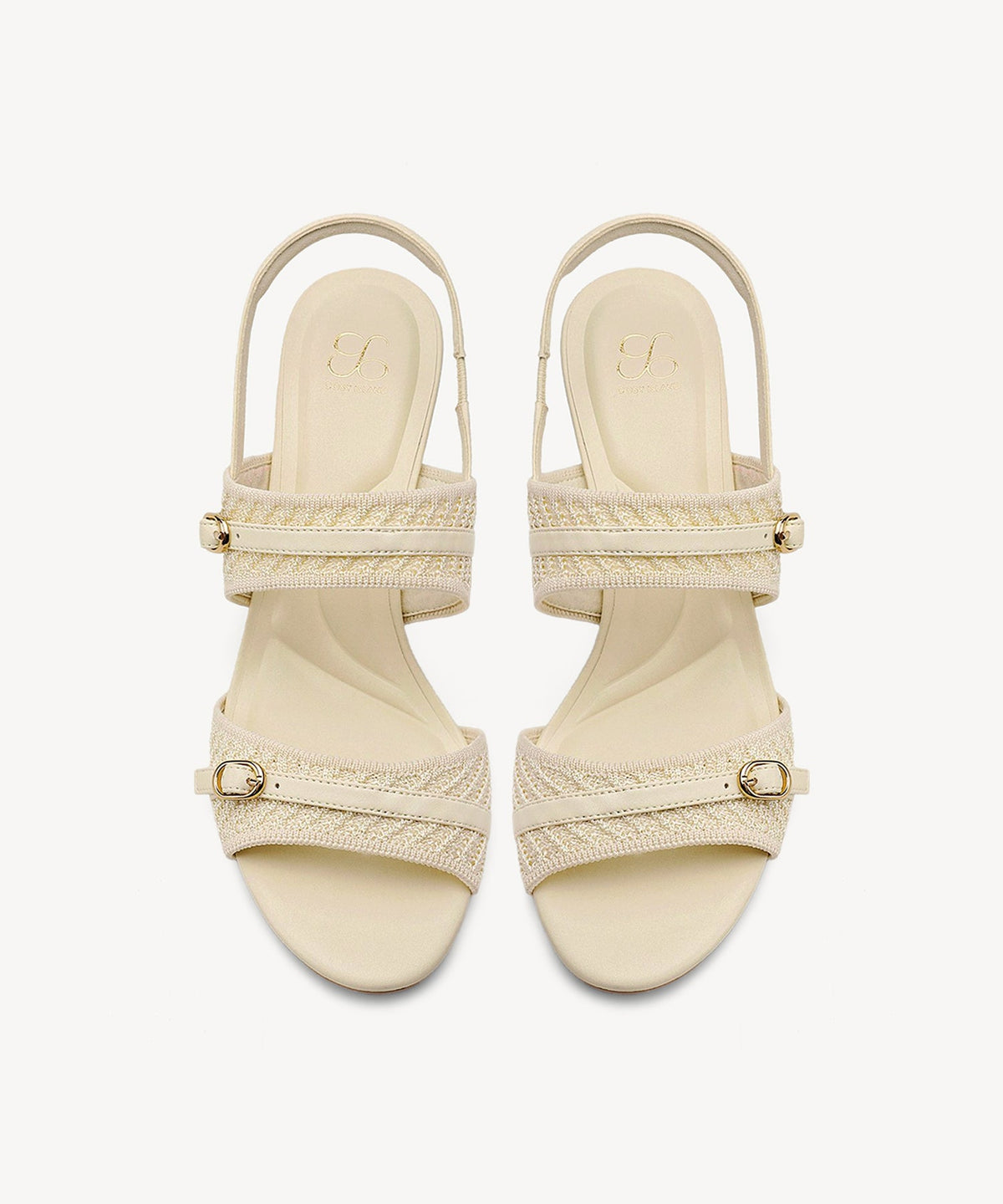 SteadyWeave Block Heeled Double Strap Sandal
